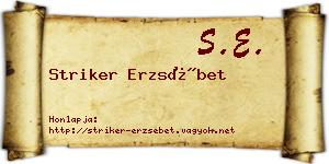 Striker Erzsébet névjegykártya