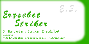 erzsebet striker business card